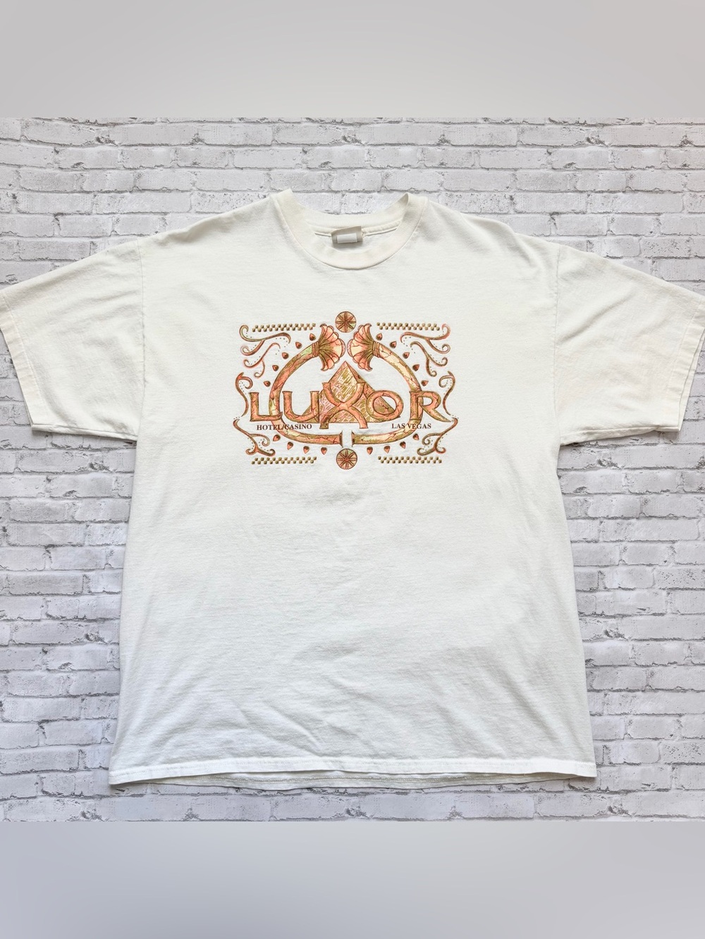 Vintage 90s Luxor Las Vegas Cream Graphic Tee